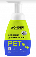 Пенка для мытья лап животных Wonder Lab Эко с дозатором, без отдушки, устраняющая запахи, 240 мл