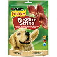 Лакомство для взрослых собак Friskies Beggin’ strips, с ароматом бекона
