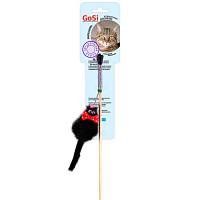 Игрушка для кошек Petto Махалка Мышь из норки GoSi M МИККИ на веревке на картоне с еврослотом, 50 см