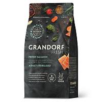 Сухой корм для стерилизованных кошек GRANDORF Fresh Cat STERILISED Salmon&Sweet Potato Беззерновой с живыми пробиотиками, Свежее филе лосося с бататом