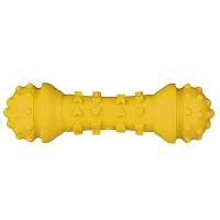 Игрушка для собак Mr.Kranch Гантель дентальная желтая с ароматом сливок, 18 см