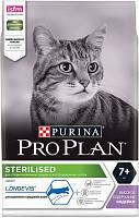 Сухой корм для кастрированных котов и стерилизованных кошек старше 7 лет Pro Plan Sterilised с комплексом Longevis, индейка