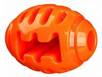 TRIXIE Игрушка мяч регби Soft & Strong TPR 8 см оранжевый