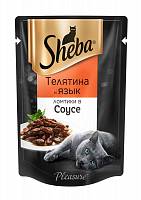 Консервы для кошек Sheba Pleasure с телятиной и языком (пауч)