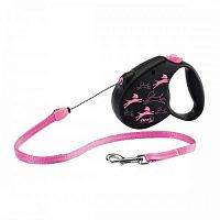 Flexi Рулетка для собак и кошек "Color" S трос 5 м 12 кг, розовый