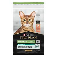 Pro Plan Sterilised с комплексом Optirenal сухой корм для кастрированных котов и стерилизованных кошек, с Лососем