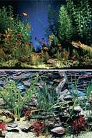 Декор для аквариума PENN-PLAX фон двухсторонний внешний ландшафт камни, 100х50 см