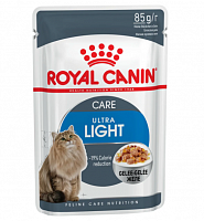Royal Canin Ultra Light Jelly консервы для кошек склонных к полноте, кусочки в желе (пауч)