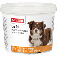 Кормовая добавка для собак Beaphar Top 10 с L-карнитином