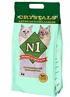 №1 Crystals наполнитель для кошек  антибактериальный, силикагелевый, зеленый