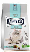 Сухой корм для взрослых кошек с чувствительной кожей Happy Cat Sensitive Haut & Fell Кожа и Шерсть