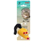 Игрушка для кошек Petto Мышка желтая с пищалкой, 9 см