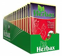 Herbax консервы для кошек мясное ассорти в соусе с листьями брусники (пауч)