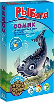 РЫБята `Сомик` корм для донных рыб гранулы универсальные, коробка + сюрприз
