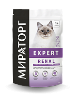Сухой корм для взрослых кошек всех пород Мираторг Expert Renal при мочекаменной болезни струвитного типа