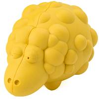 Игрушка для собак Mr.Kranch Овечка с пищалкой 8,5*12 см желтая с ароматом сливок