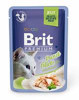 Brit Premium Jelly Trout fillets консервы для кошек Кусочки из филе форели в желе