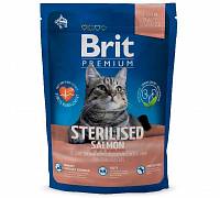 Сухой корм для стерилизованных кошек Brit Premium Cat Sterilised лосось, курица и куриная печень