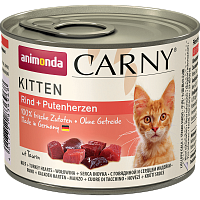 Animonda Carny Kitten консервы для котят с говядиной и сердцем индейки
