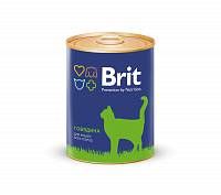 Brit консервы для кошек с говядиной