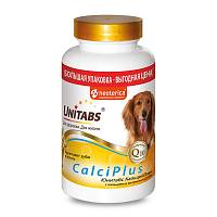 Витамины для собак UNITABS CalciPlus с Q10 c кальцием, фосфором и витамином D, 200 таб