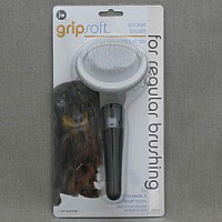 Щетка-пуходерка, для собак, JW Grip Soft Slicker Brush Small - Soft Pin, мягкая, маленькая 