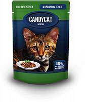 Candycat влажный корм для взрослых кошек всех пород с кроликом в желе - 85 г