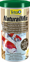 Tetra Natural Mix корм для прудовых рыб, смесь растительных гранул и речных креветок