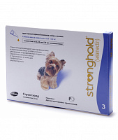 Pfizer Stronghold для собак от 2,5 до 5кг капли инсекто-акарицидные 12% 0,25мл*3 (фиолетовые)