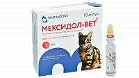 Препарат для животных Фармасофт Мексидол-вет 2,5% 10 ампул по 1мл