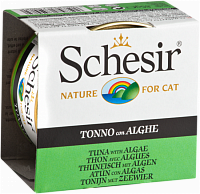 Schesir консервы для кошек тунец с морскими водорослями