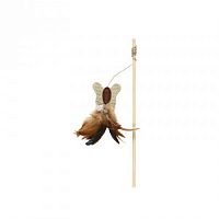 TRIXIE Игрушка для кошек "Удочка с бабочкой", текстиль и перья, 45 см