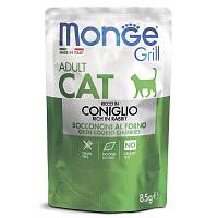 Monge Cat Grill Pouch консервы для взрослых кошек итальянский кролик (пауч)