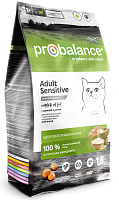 Probalance Sensitive Сухой корм для кошек с чувствительным пищеварением, курица с рисом