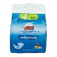 Cliny Подгузники для собак и кошек 3-6 кг размер S (10 шт.)