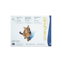 Pfizer Stronghold для кошек капли инсекто-акарицидные 6% 0,75мл*3 (голубые)