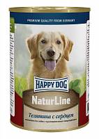 Консервы для собак Happy Dog Natur Line, Телятина и сердце