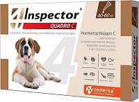 Капли для собак 40-60 кг INSPECTOR Quadro С от внешних и внутренних паразитов