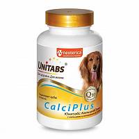 Витамины для собак Unitabs CalciPlus с Q10 с кальцием, фосфором и витамином Д, 100 таб