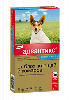 Bayer GL Адвантикс 100С капли для собак от 4 до 10 кг 4 пипетки