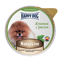 Консервы для собак Happy Dog Natur Line Ягненок с рисом, паштет