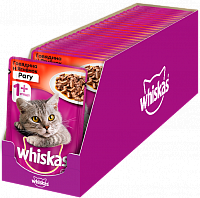 Whiskas влажный корм для кошек рагу из говядины и ягненка (пауч)