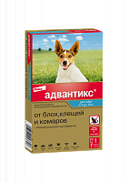 Bayer Адвантикс 100С капли для собак мелких пород весом 4-10 кг от эктопаразитов, от блох, клещей и комаров, 1 пипетка