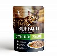 Влажный корм для кошек Mr.Buffalo STERILIZED с ягненком в соусе, пауч
