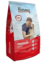 Karmy Medium Adult сухой корм для взрослых собак средних пород старше 1 года Индейка