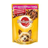 Консервы для взрослых собак мелких пород Pedigree Mini с говядиной и овощами (пауч)